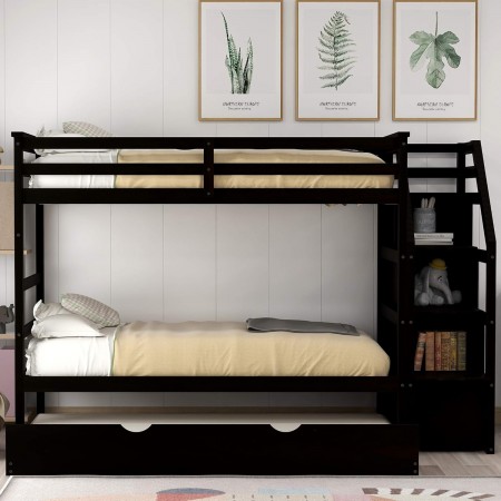 B165 Eps : Giường 3 Tầng Cầu Thang Liên Hợp - 1m